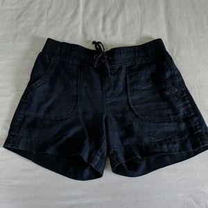Athleta Linen Navy Blue Shorts Size 4